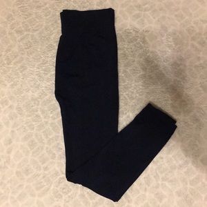 Navy fleece lined leggings